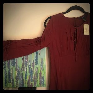 Lace Up Sleeves Maxi Dress